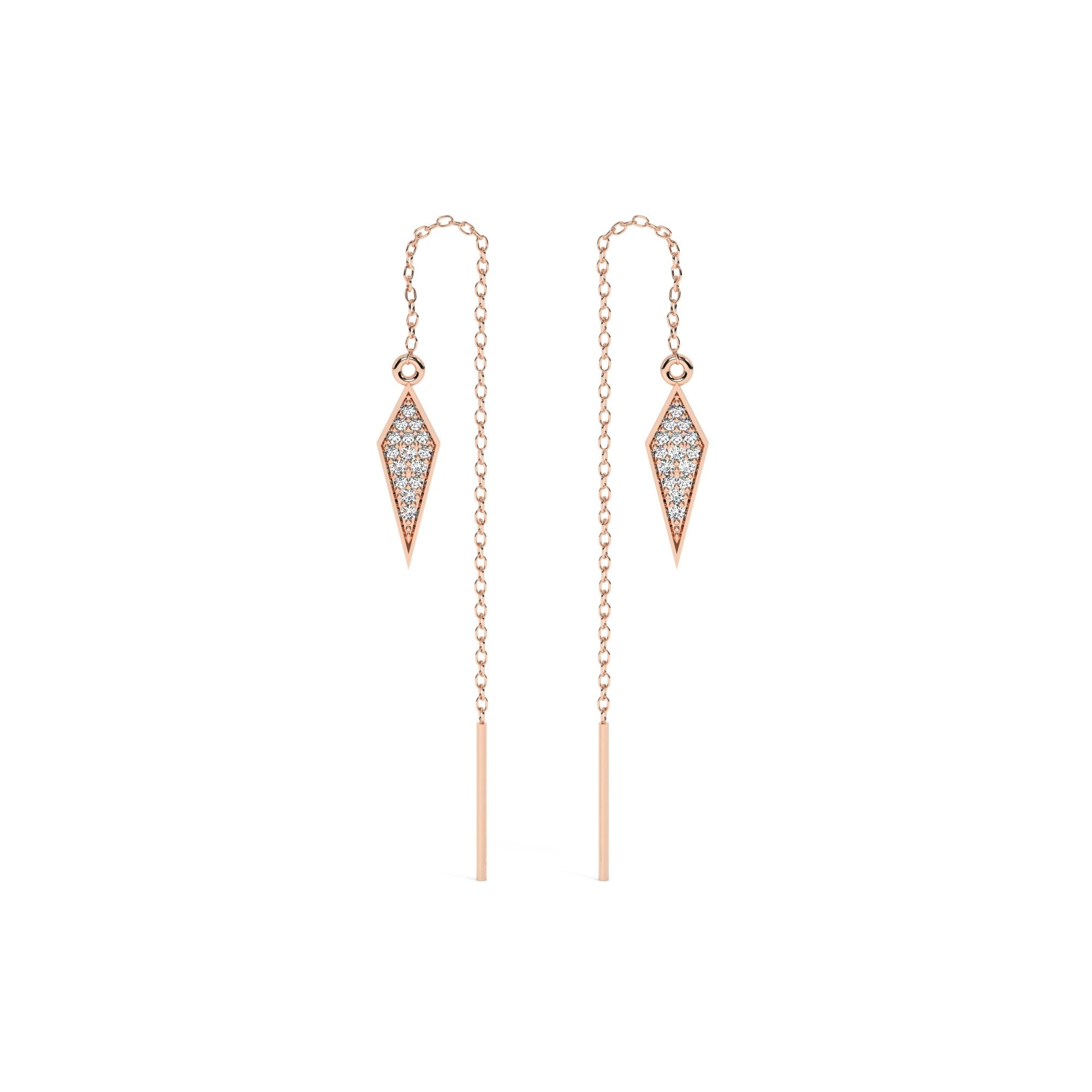Lustre Hang Earrings - Rose Gold#Metal Colour_Rose Gold