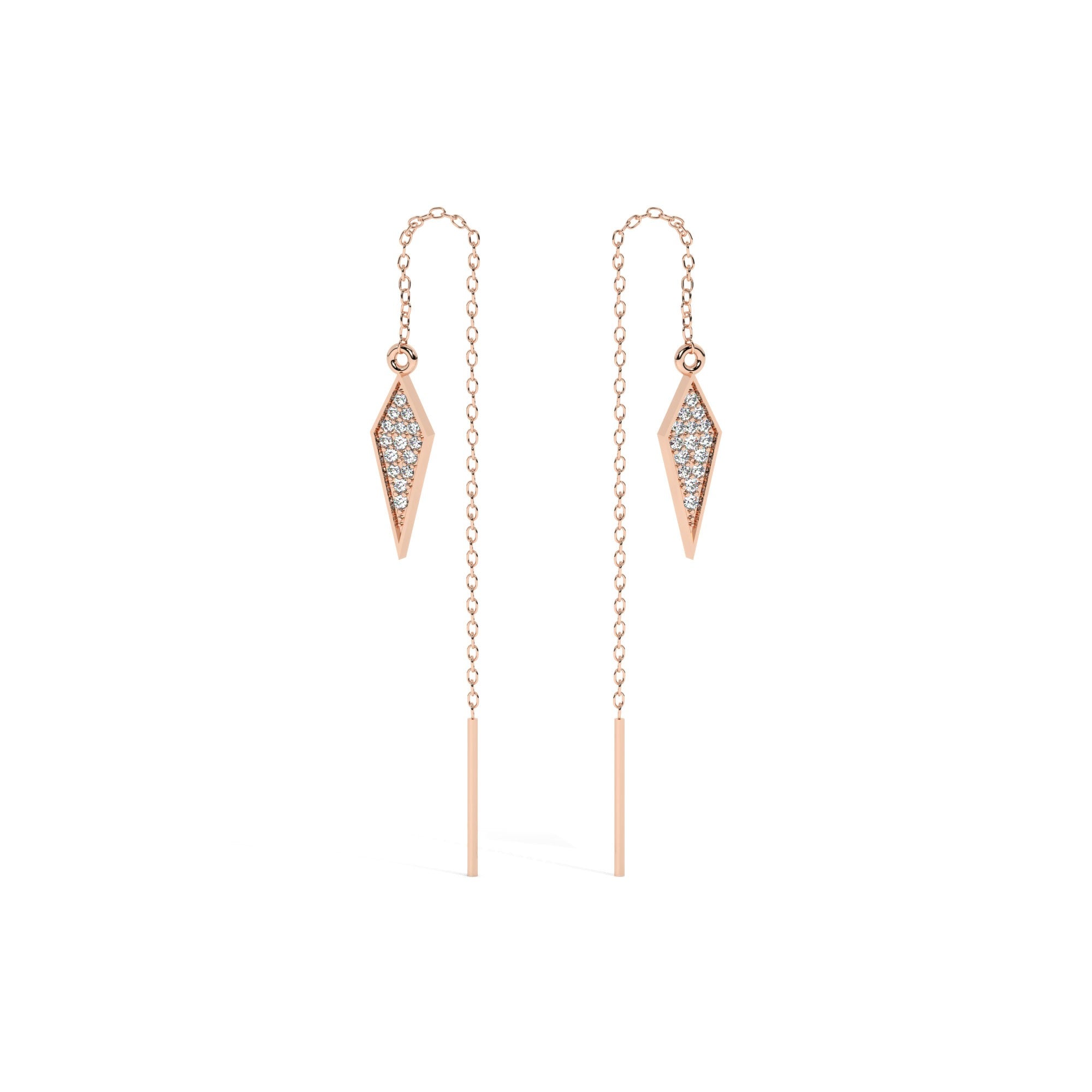 Lustre Hang Earrings - Rose Gold#Metal Colour_Rose Gold