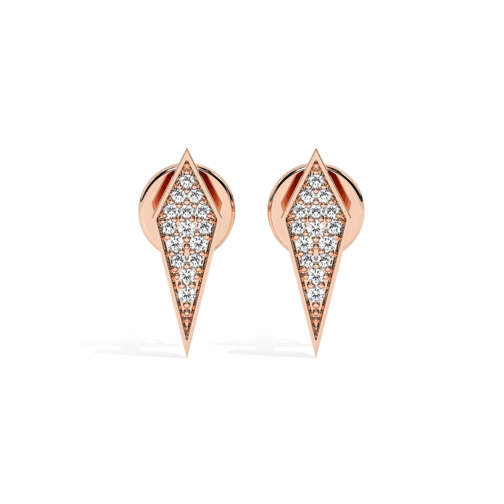 Lustre Stud Earrings - Rose Gold#Metal Colour_Rose Gold