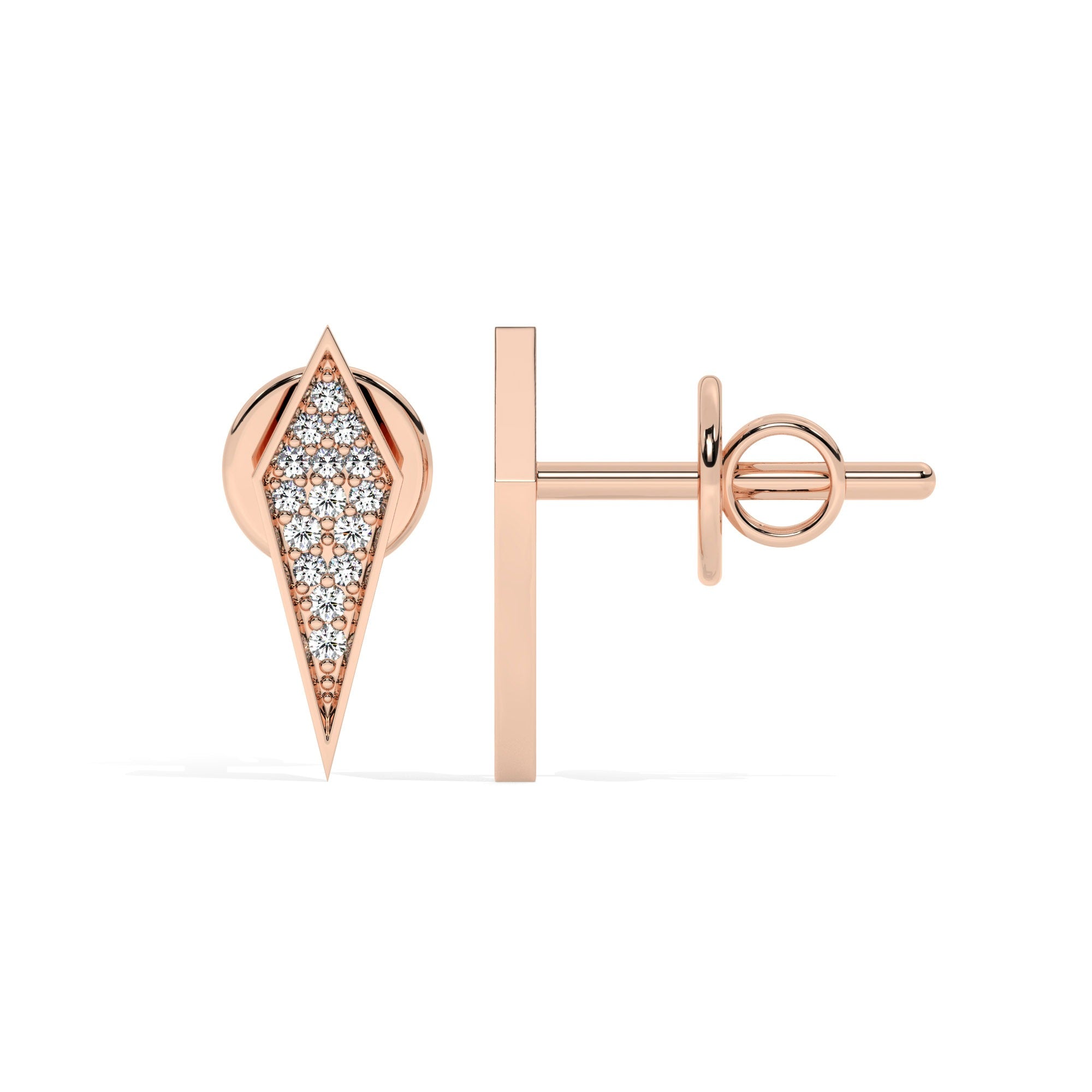 Lustre Stud Earrings - Rose Gold#Metal Colour_Rose Gold