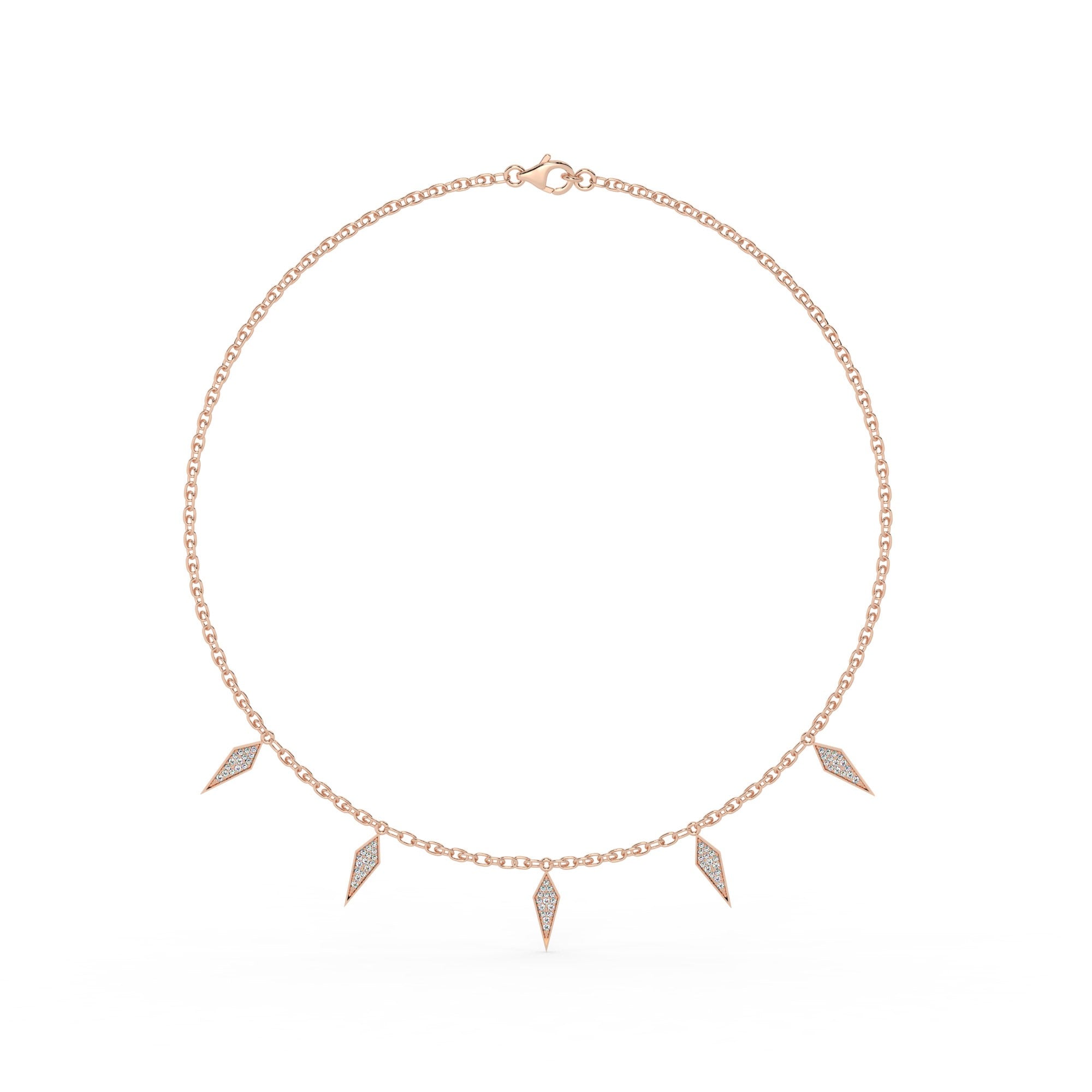 Lustre Necklace - Rose Gold#Metal Colour_Rose Gold