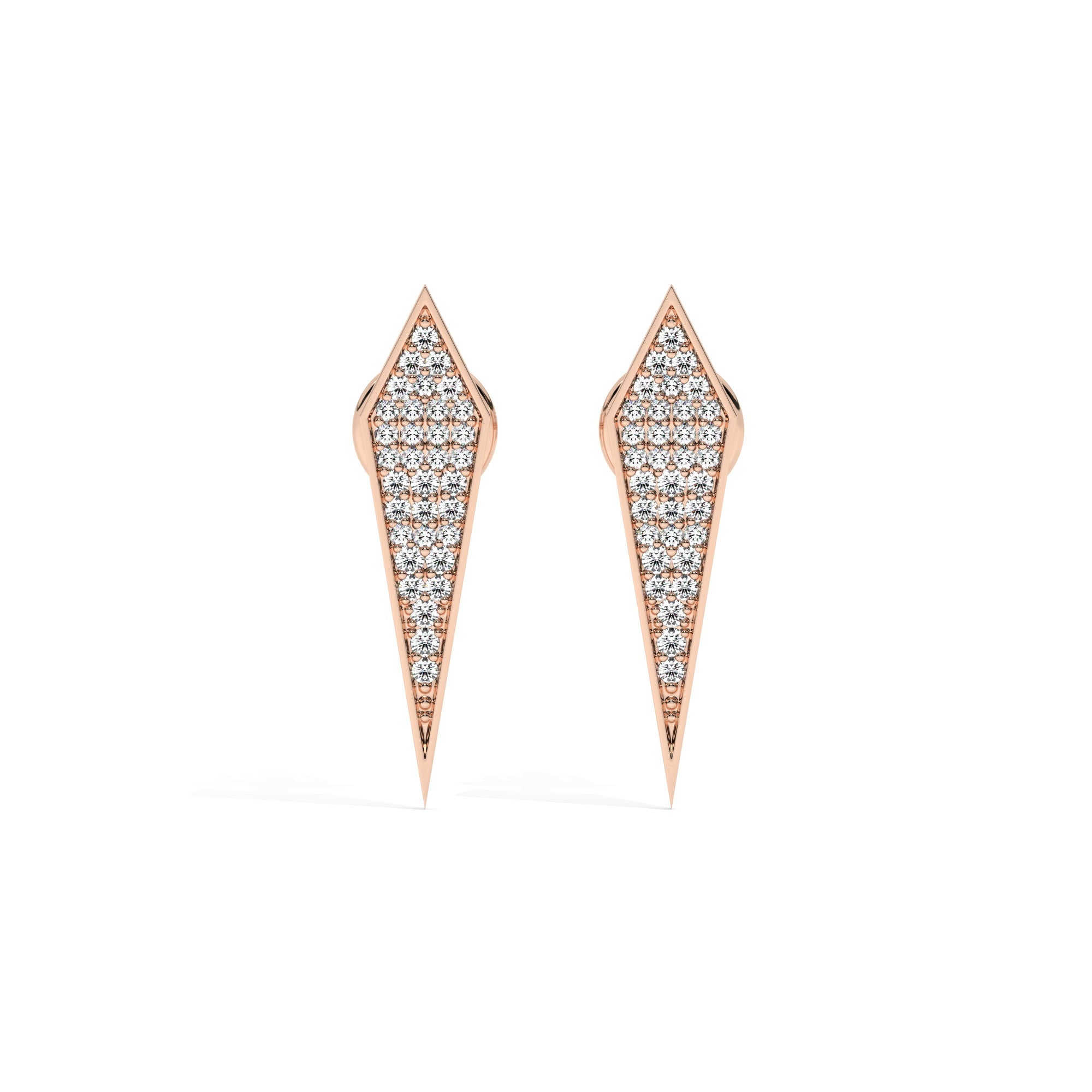Lustre Bold Stud Earrings - Rose Gold#Metal Colour_Rose Gold