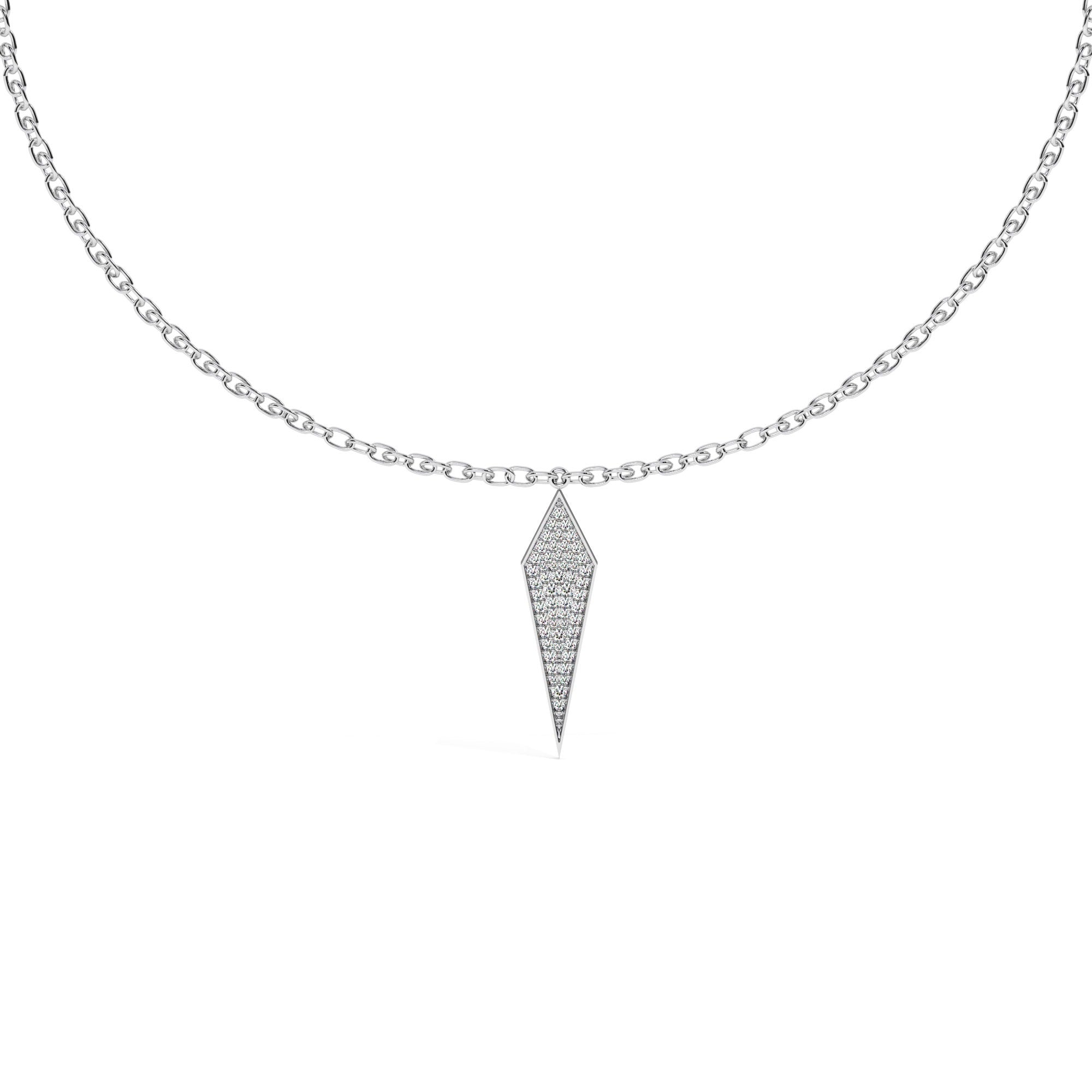 Lustre Bold Necklace - White Gold#Metal Colour_White Gold