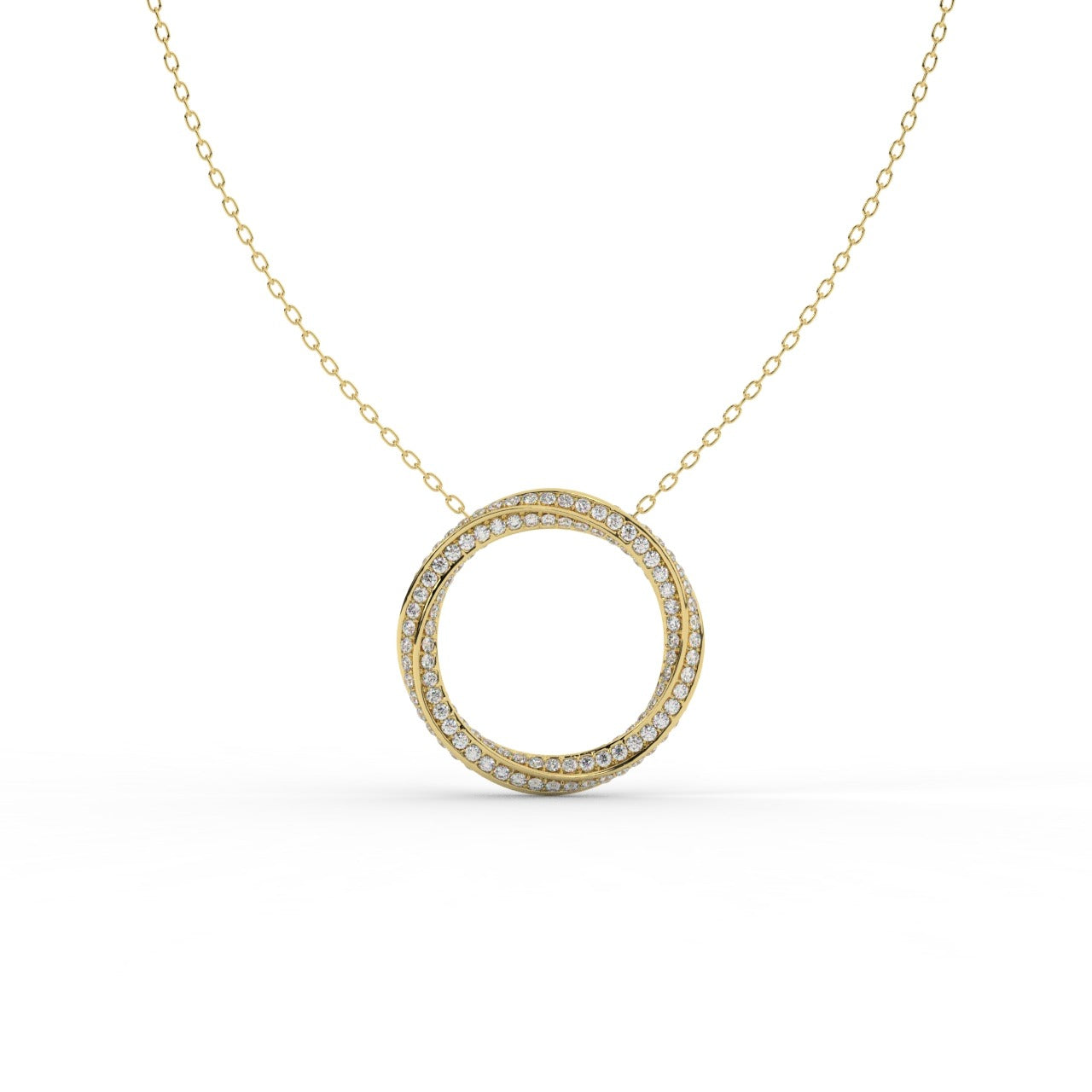 Chiara Mobius Pendant Necklace - Yellow Gold#Metal Colour_Yellow Gold