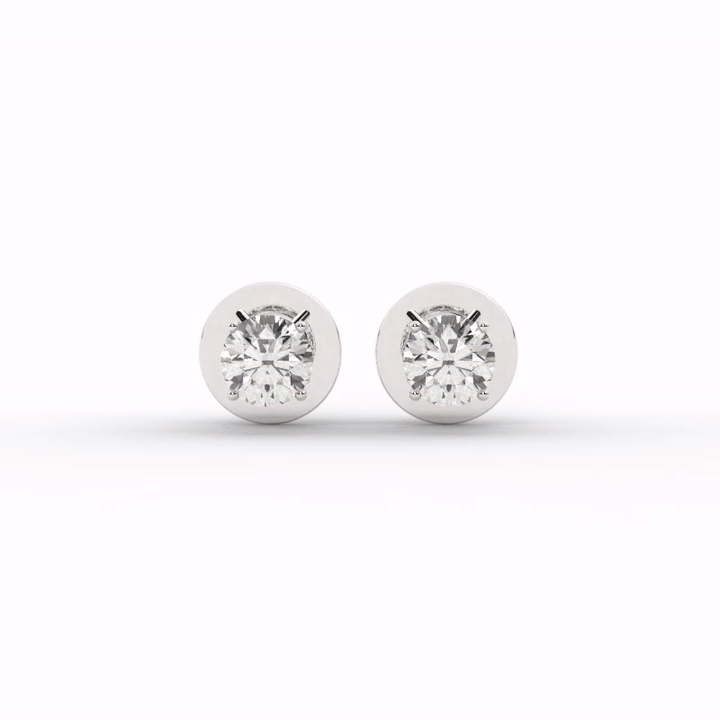 Audrey Diamond Earrings - 3.8mm video#Stone Size_3.8mm