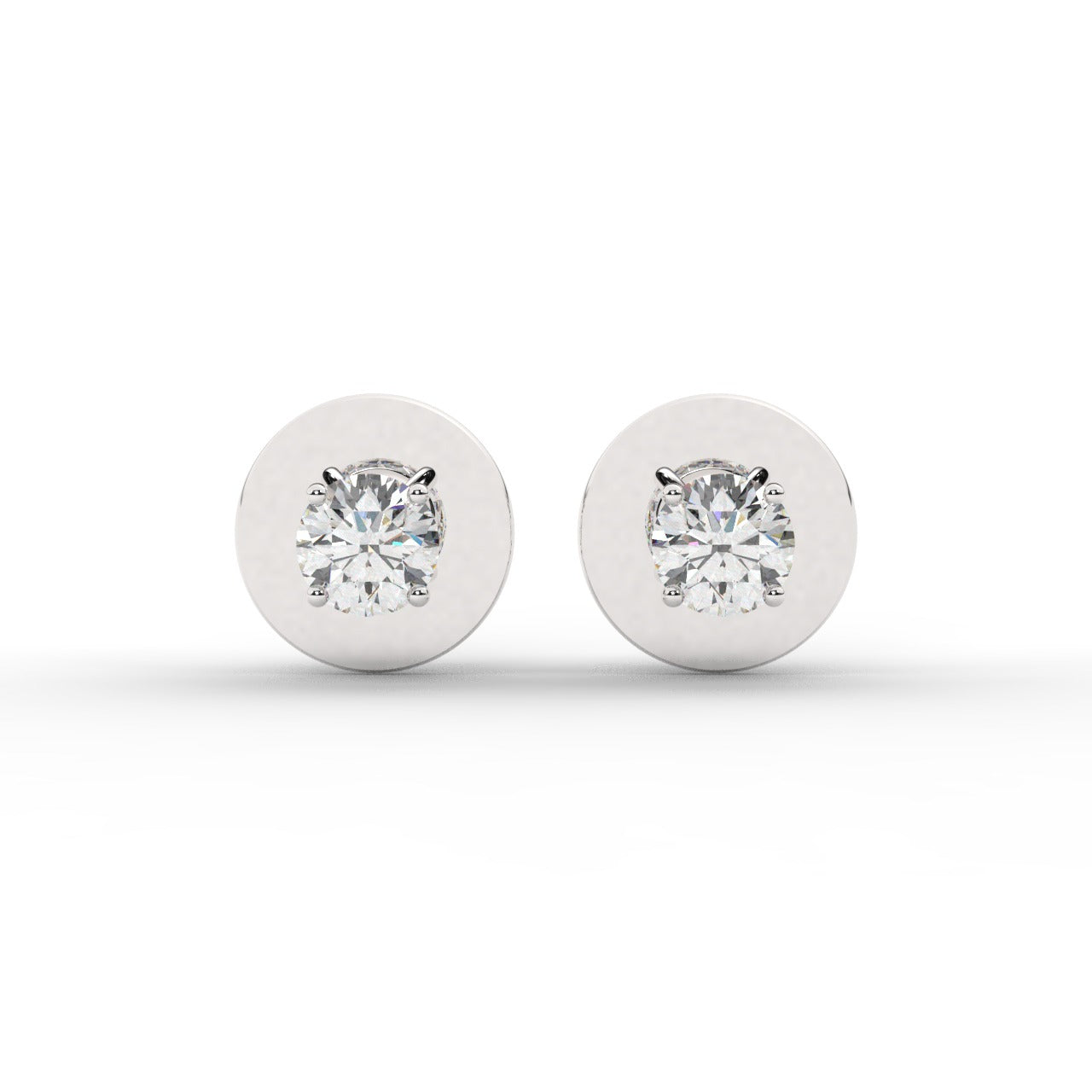 Audrey Diamond Earrings - White Gold 3mm#Metal Colour_White Gold#Stone Size_3mm