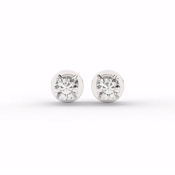 Audrey Diamond Earrings - 4.5mm video#Stone Size_4.5mm