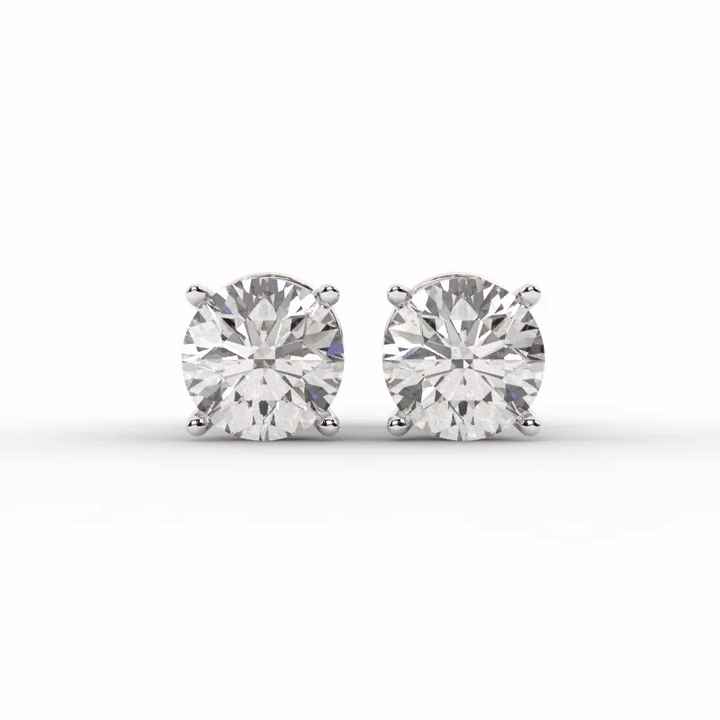 Audrey Diamond Earrings - 7mm video#Stone Size_7mm