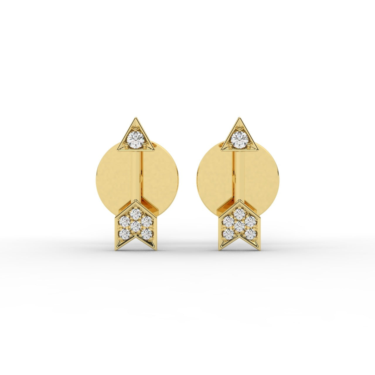Aria Earrings - Yellow Gold#Metal Colour_Yellow Gold