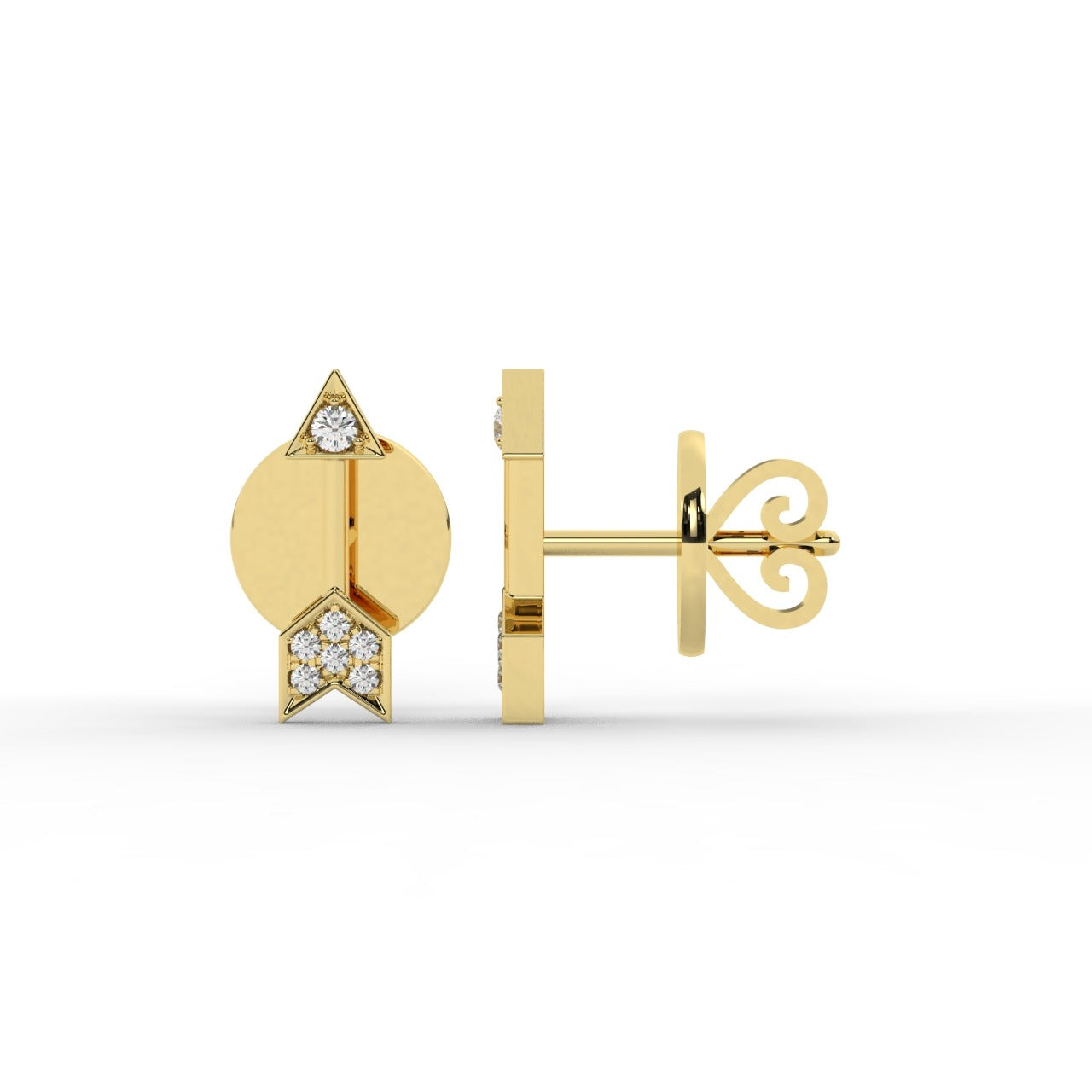 Aria Earrings - Yellow Gold#Metal Colour_Yellow Gold