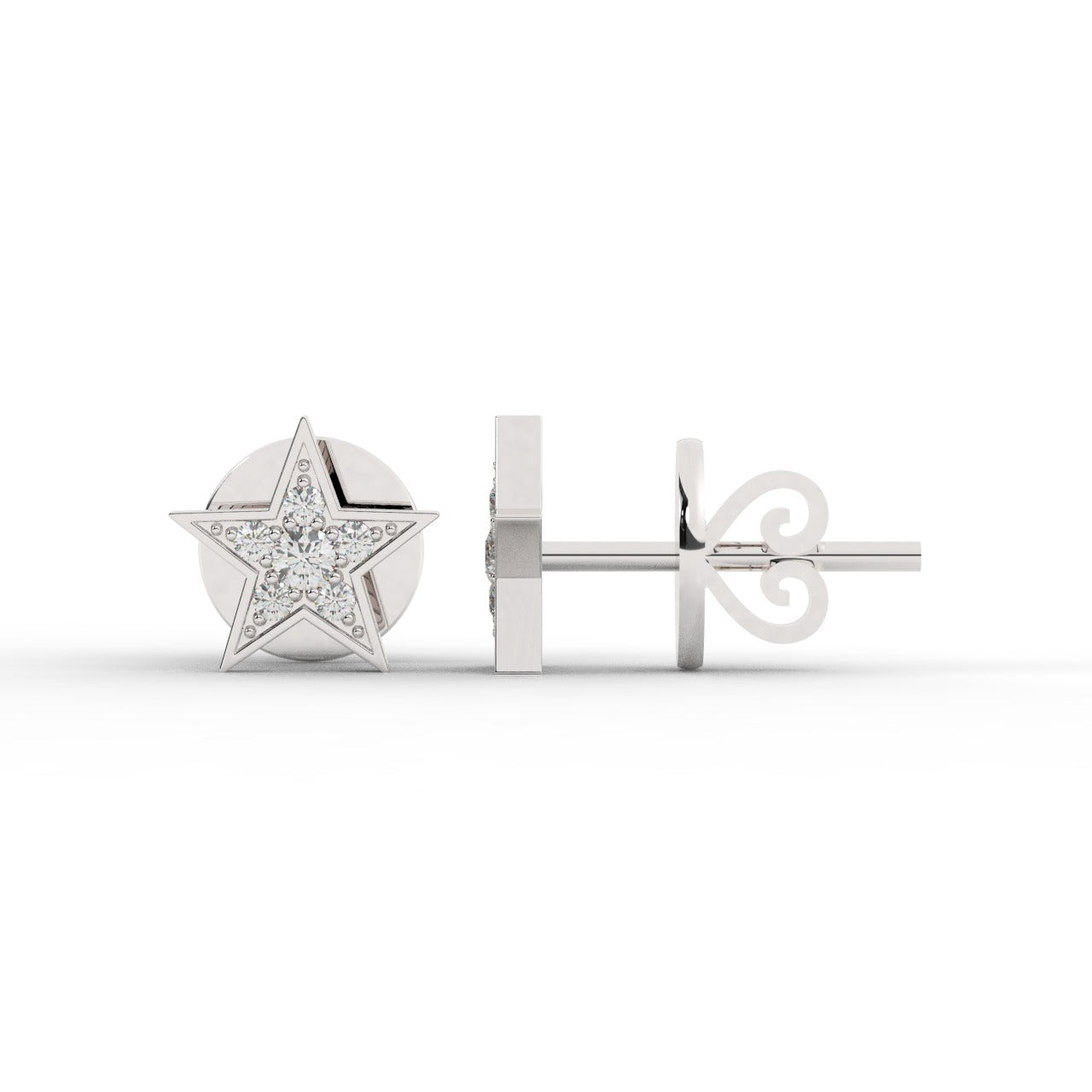 Aurora Earrings - White Gold#Metal Colour_White Gold