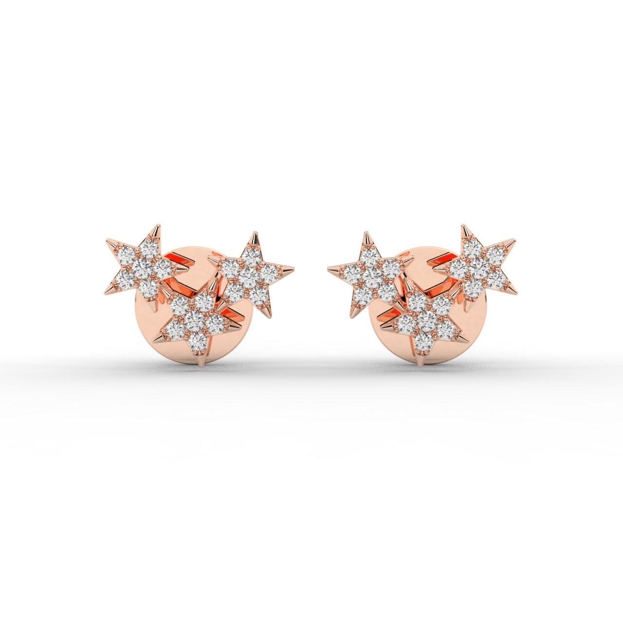 Aurora Trio Earrings - Rose Gold#Metal Colour_Rose Gold
