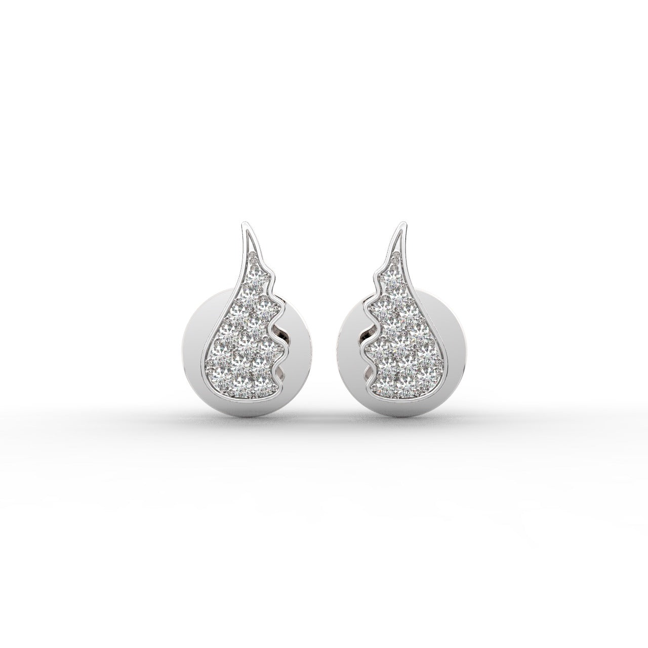 Celeste Earrings - White Gold#Metal Colour_White Gold