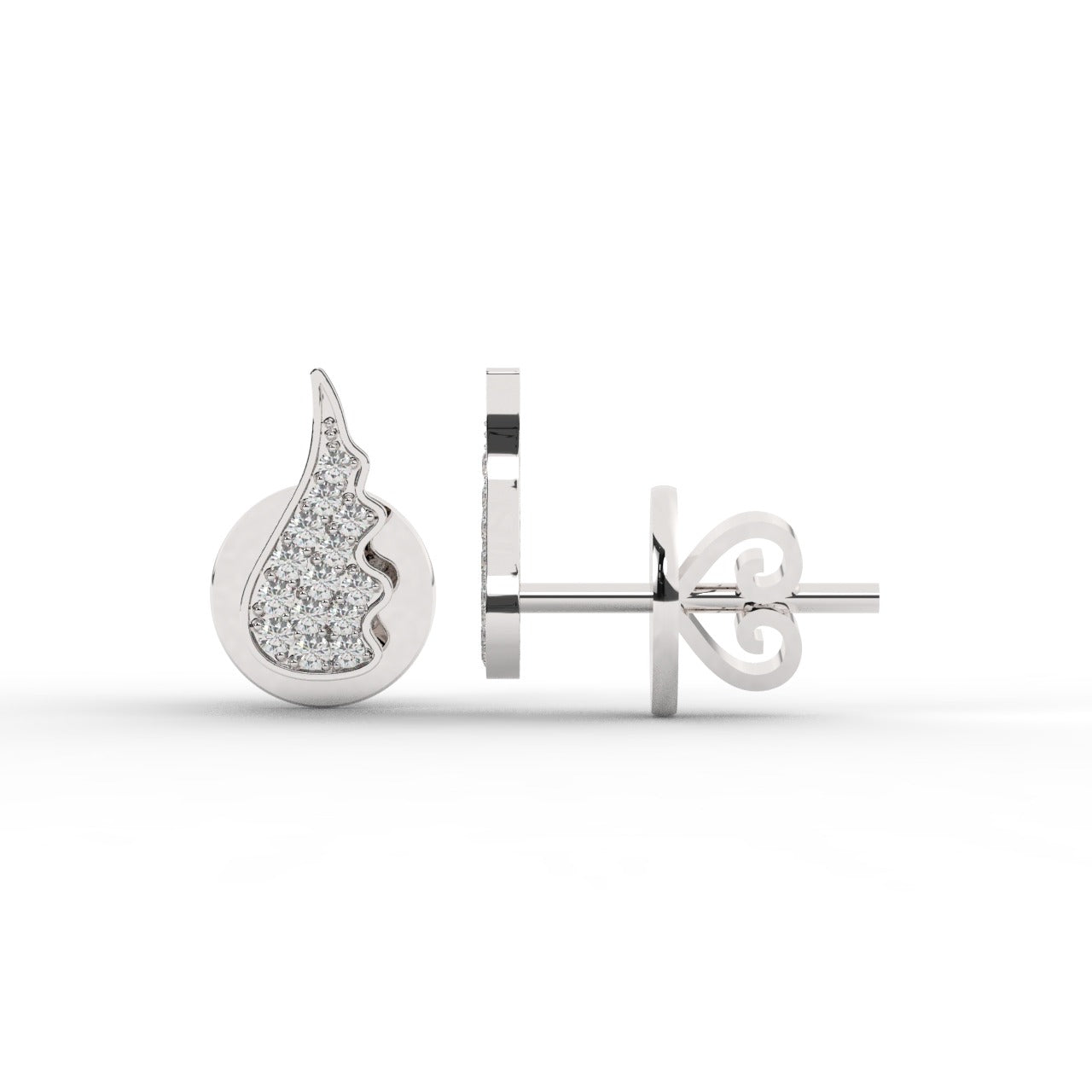 Celeste Earrings - White Gold#Metal Colour_White Gold
