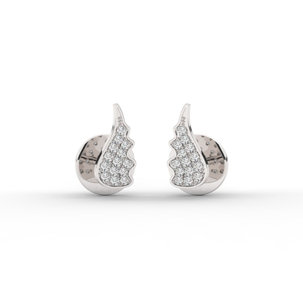 Celeste Earrings - White Gold#Metal Colour_White Gold
