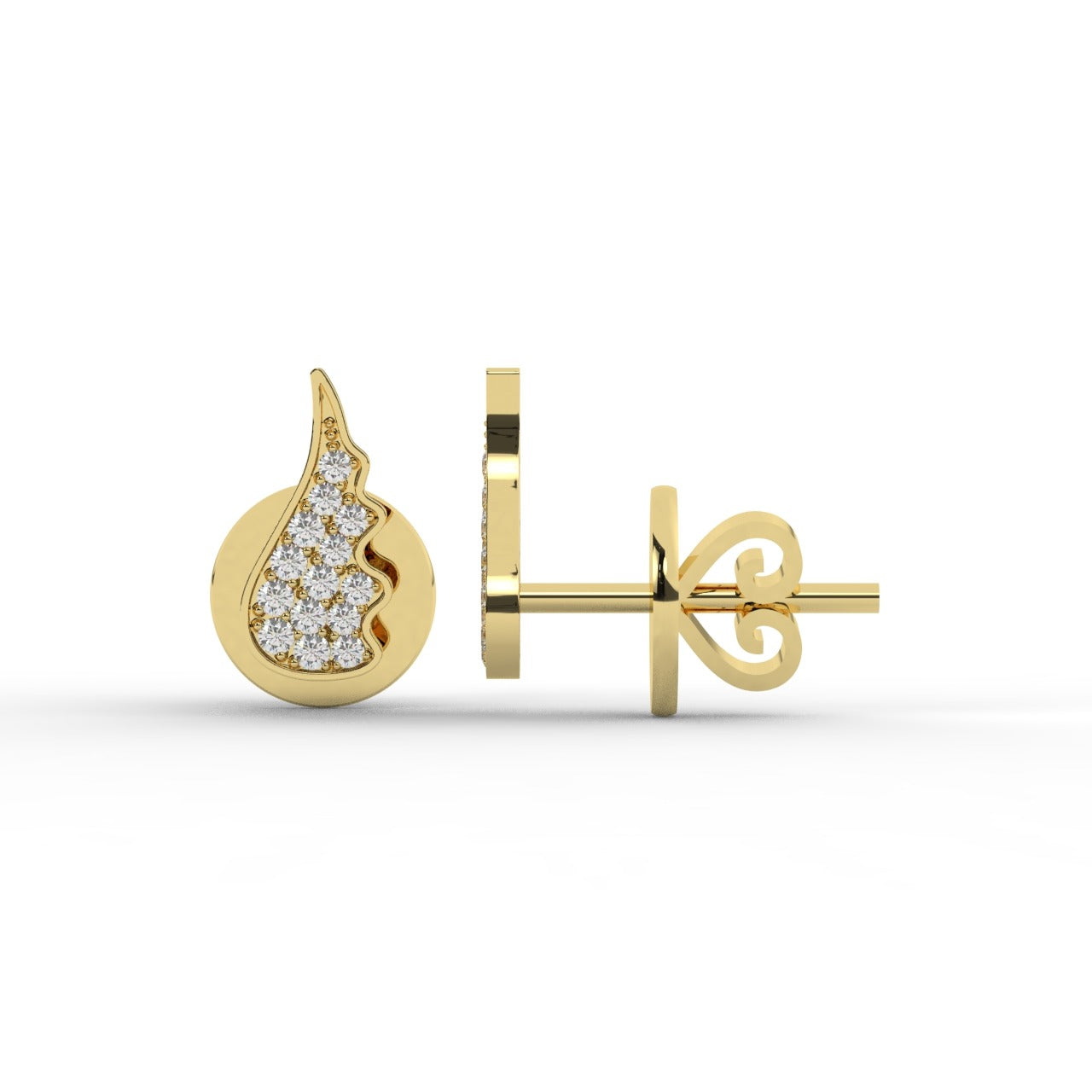 Celeste Earrings - Yellow Gold#Metal Colour_Yellow Gold