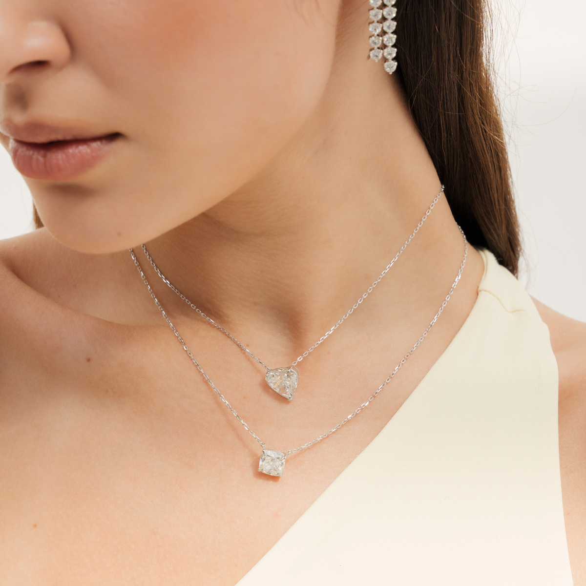 Cushion Cut Pendant Necklace