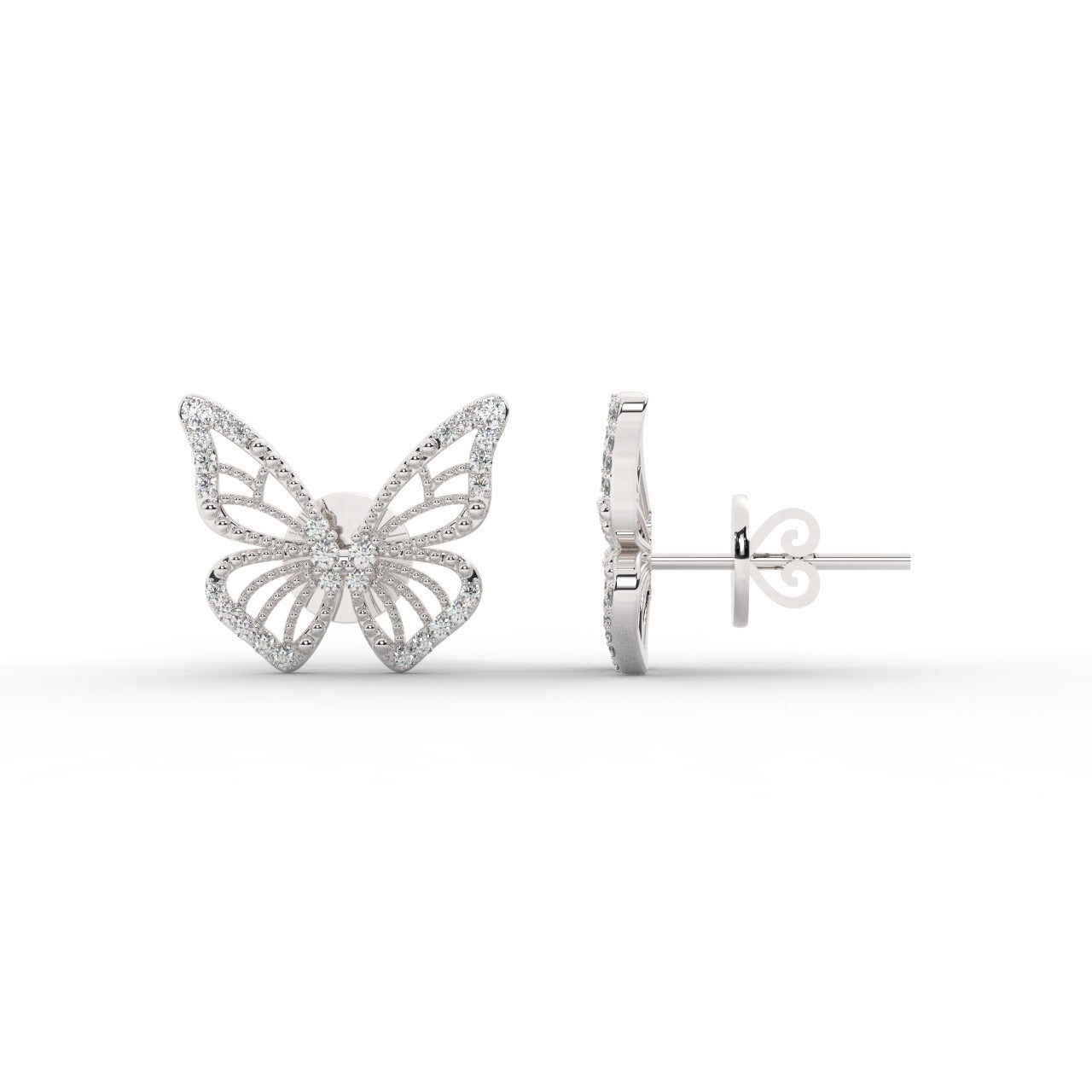Luna Earrings - White Gold#Metal Colour_White Gold