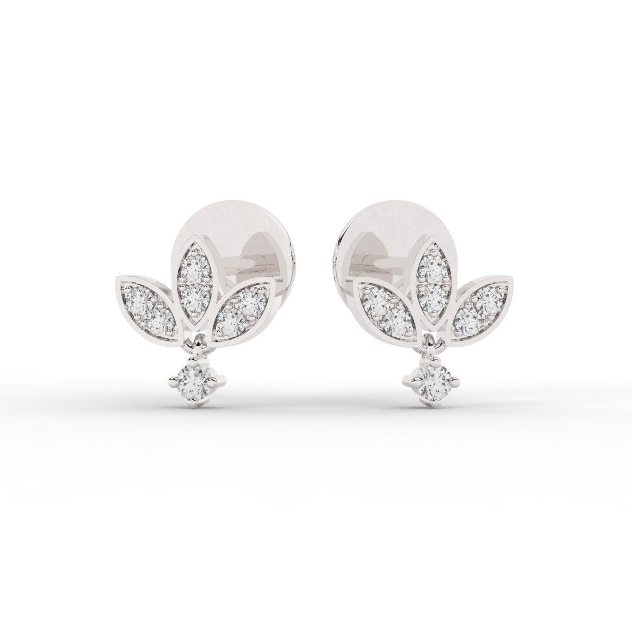 Lyla Earrings - White Gold#Metal Colour_White Gold