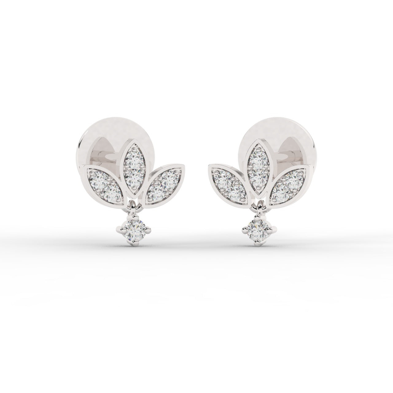 Lyla Earrings - White Gold#Metal Colour_White Gold