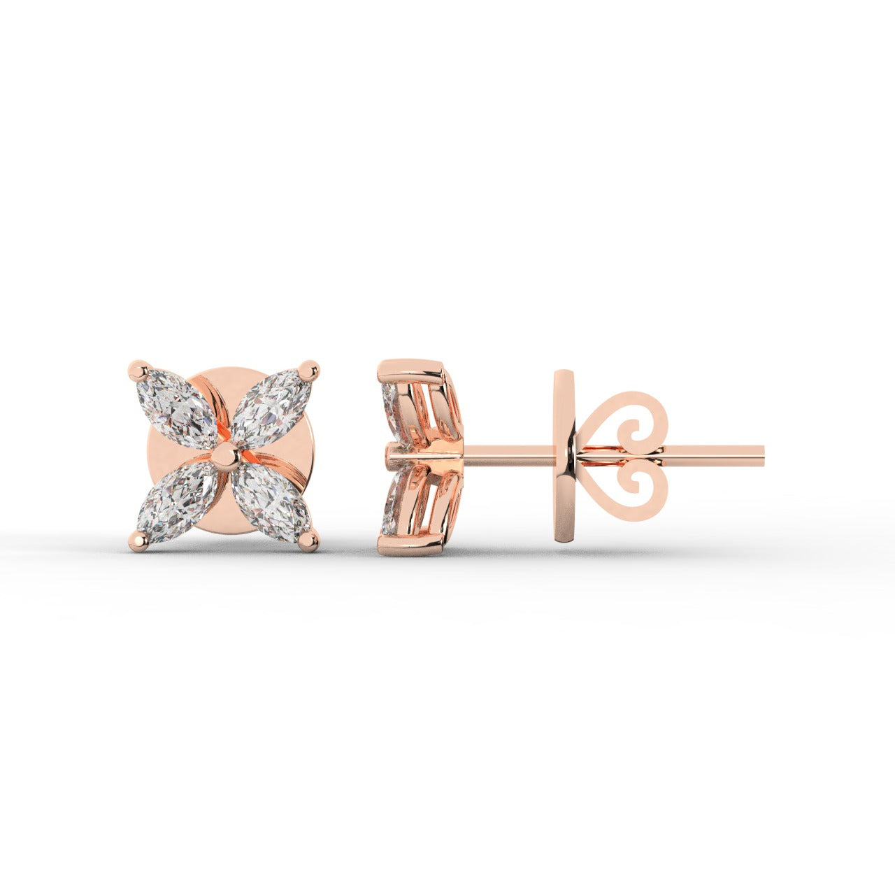 Soreya Earrings - Rose Gold#Metal Colour_Rose Gold