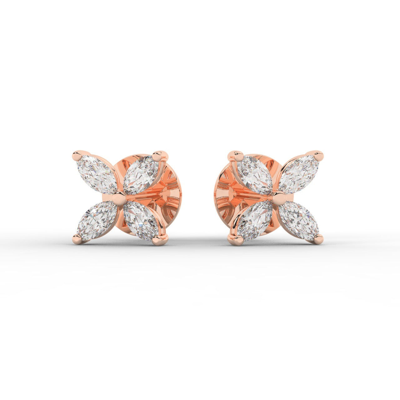 Soreya Earrings - Rose Gold#Metal Colour_Rose Gold