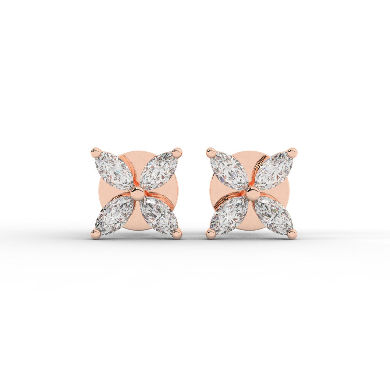 Soreya Earrings - Rose Gold#Metal Colour_Rose Gold