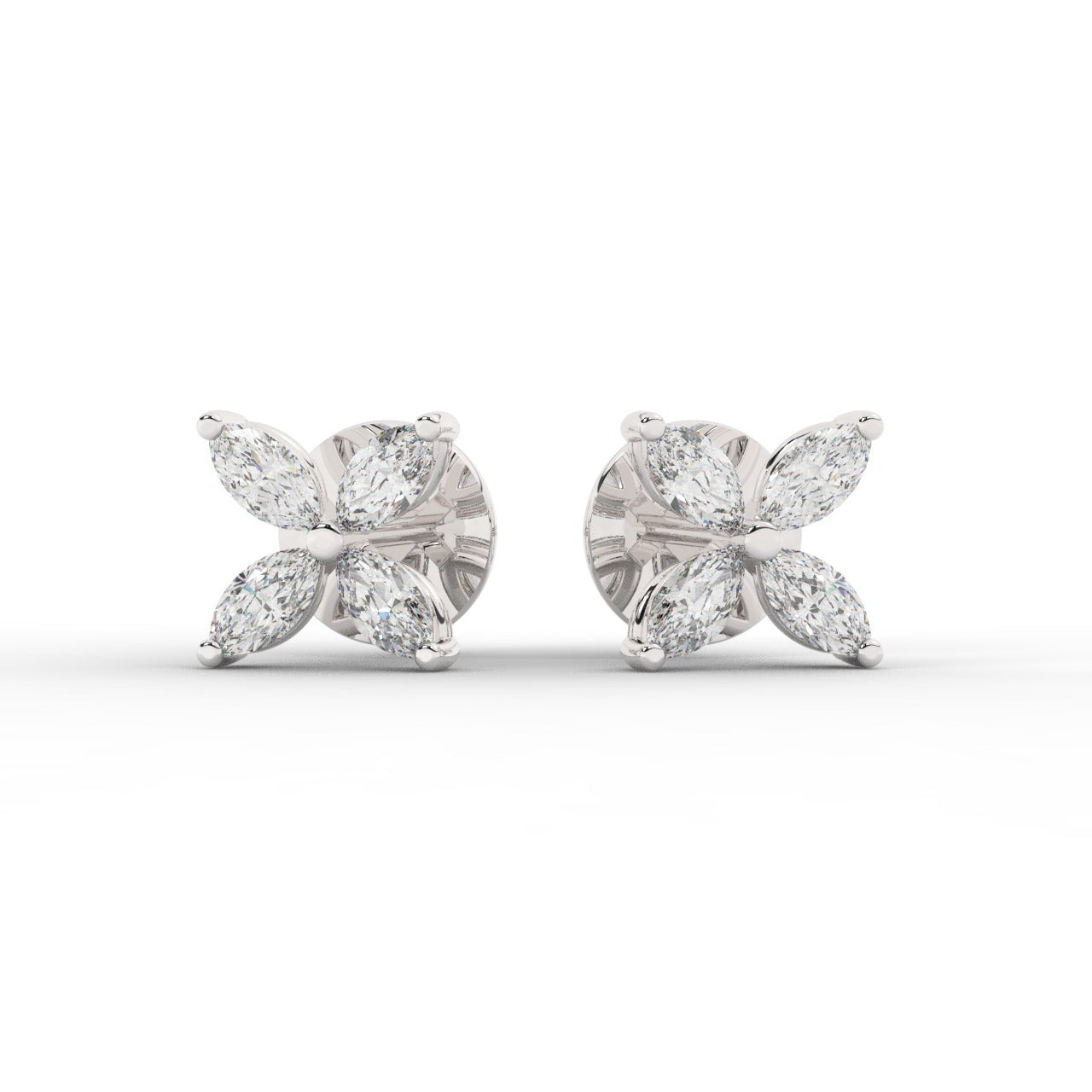 Soreya Earrings - White Gold#Metal Colour_White Gold