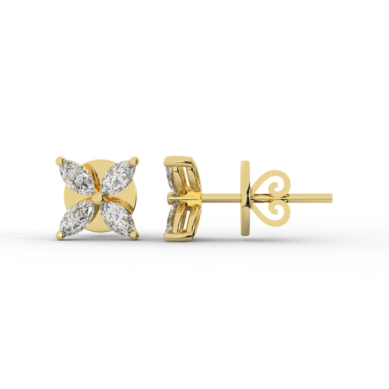 Soreya Earrings - Yellow Gold#Metal Colour_Yellow Gold