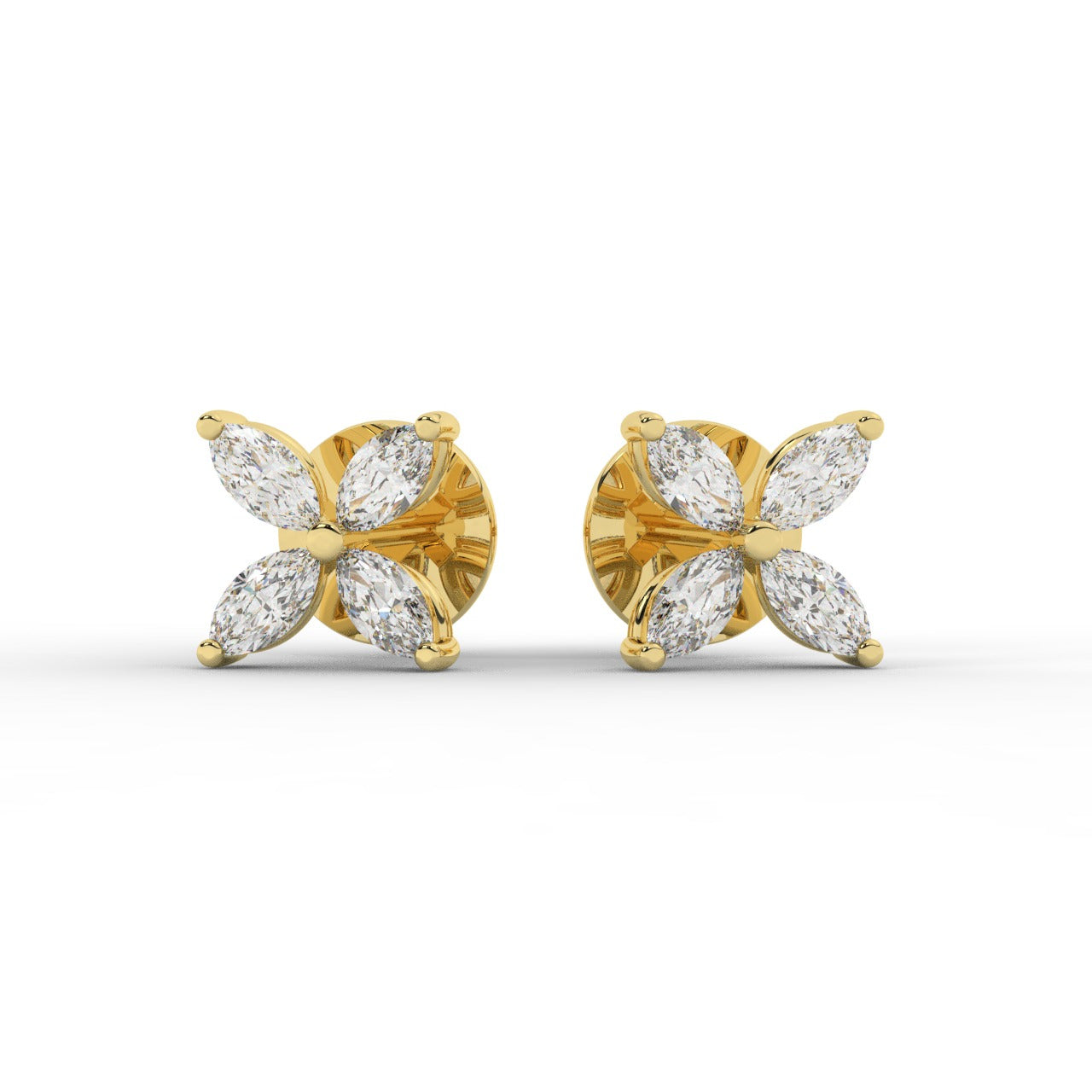 Soreya Earrings - Yellow Gold#Metal Colour_Yellow Gold