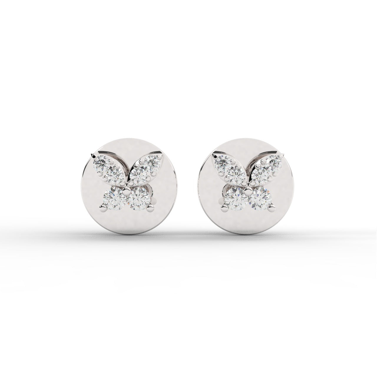 Whisper Earrings - White Gold#Metal Colour_White Gold