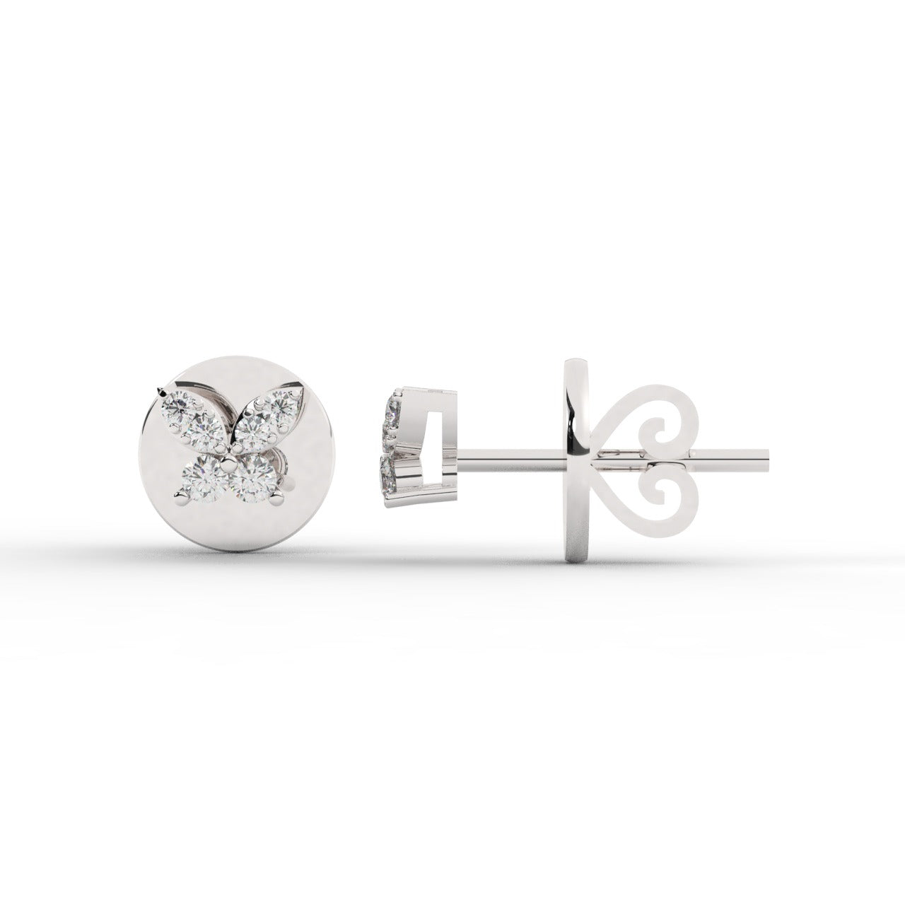 Whisper Earrings - White Gold#Metal Colour_White Gold