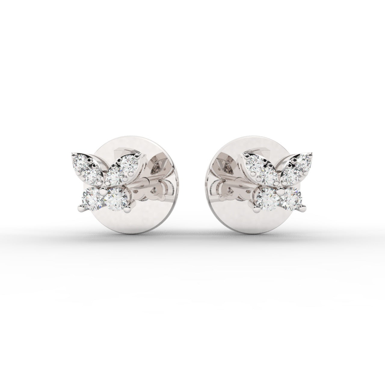 Whisper Earrings - White Gold#Metal Colour_White Gold