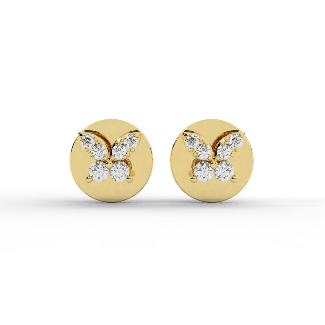 Whisper Earrings - Yellow Gold#Metal Colour_Yellow Gold