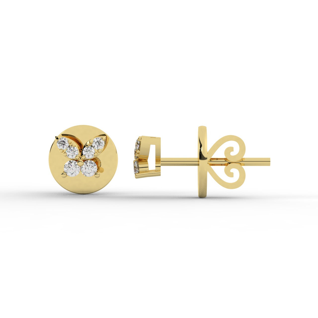 Whisper Earrings - Yellow Gold#Metal Colour_Yellow Gold