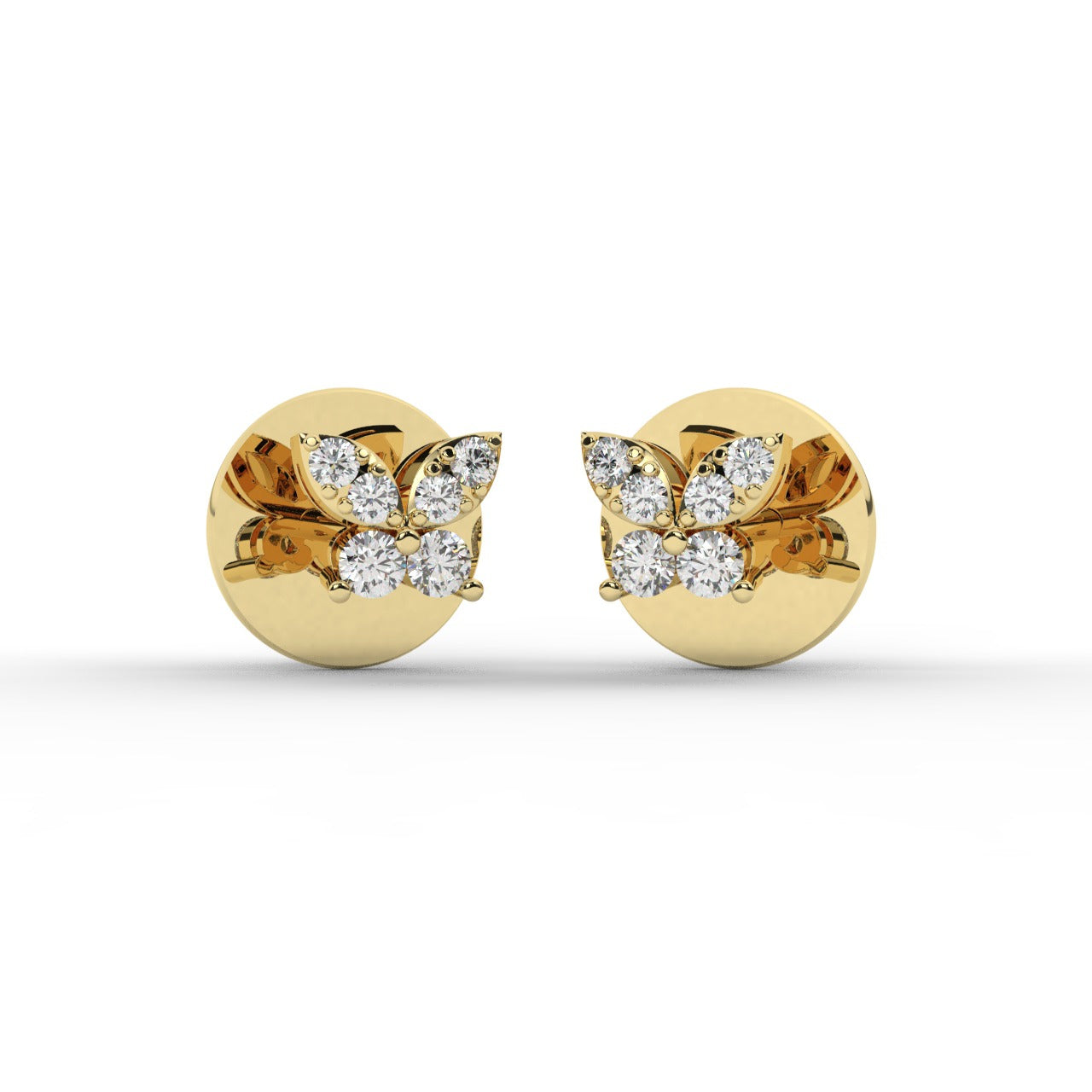 Whisper Earrings - Yellow Gold#Metal Colour_Yellow Gold