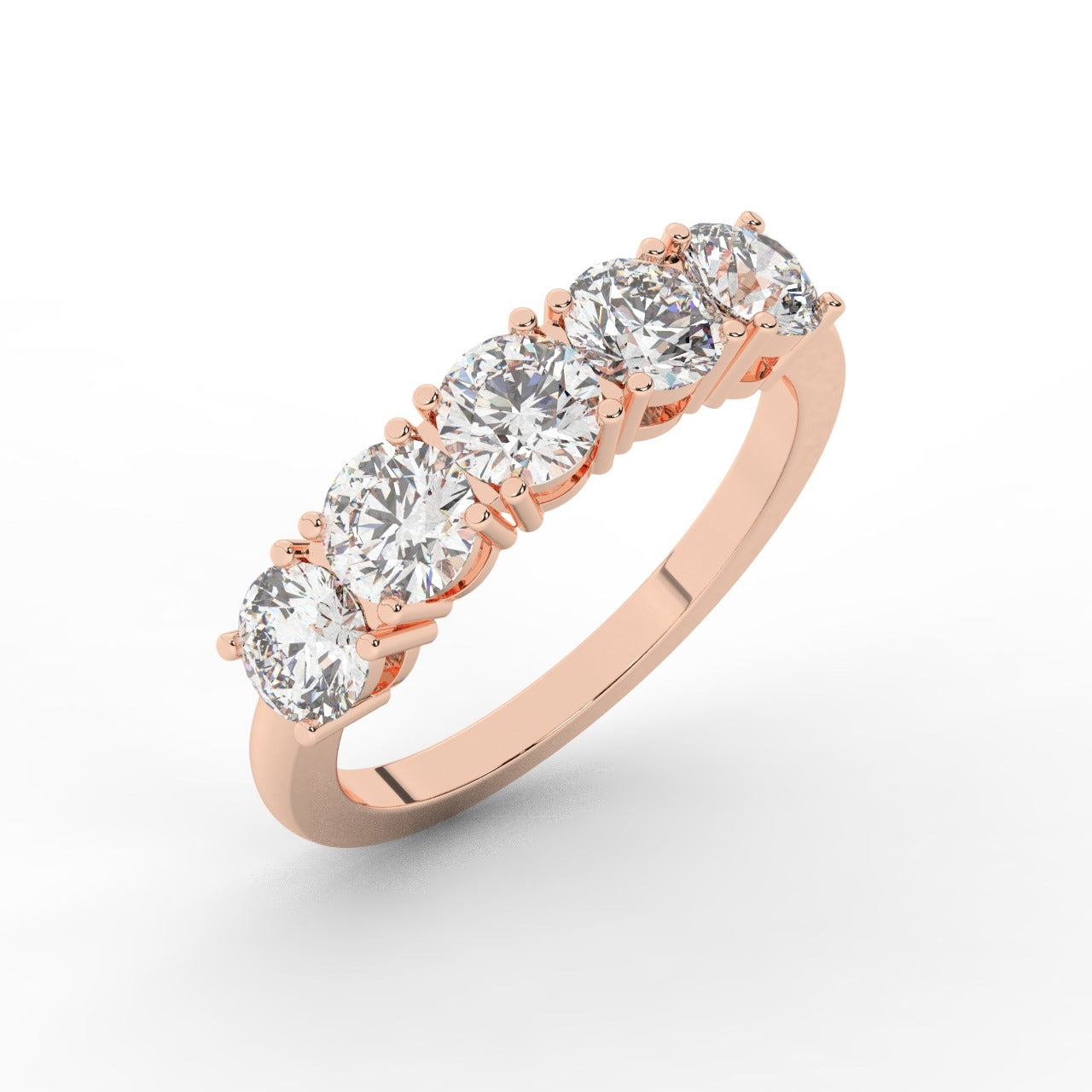 Marilyn Diamond Ring - Rose Gold 4.3mm#Metal Colour_Rose Gold#Stone Size_4.3mm