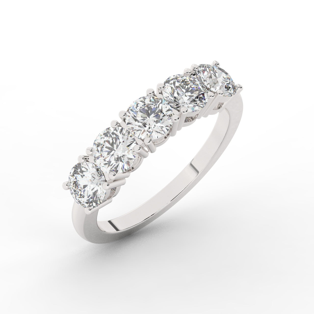 Marilyn Diamond Ring - White Gold 4.3mm#Metal Colour_White Gold#Stone Size_4.3mm