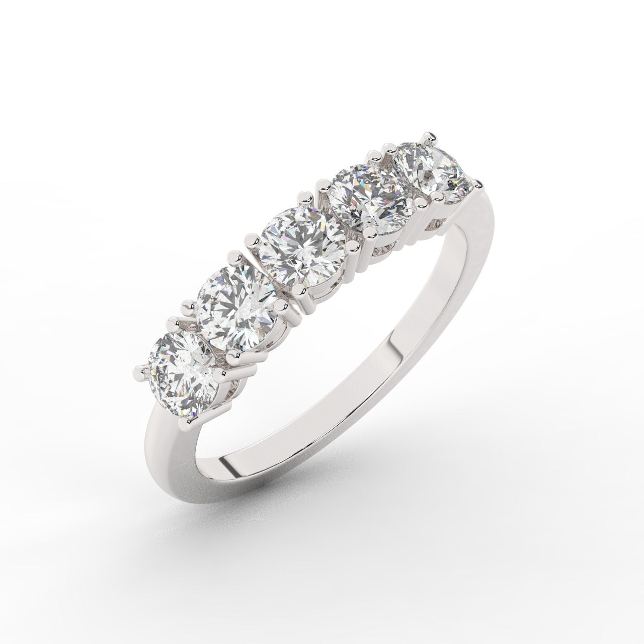 Marilyn Diamond Ring - White Gold 4mm#Metal Colour_White Gold#Stone Size_4mm