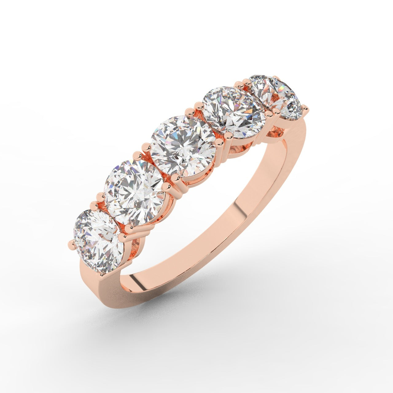 Marilyn Diamond Ring - Rose Gold 5mm#Metal Colour_Rose Gold#Stone Size_5mm