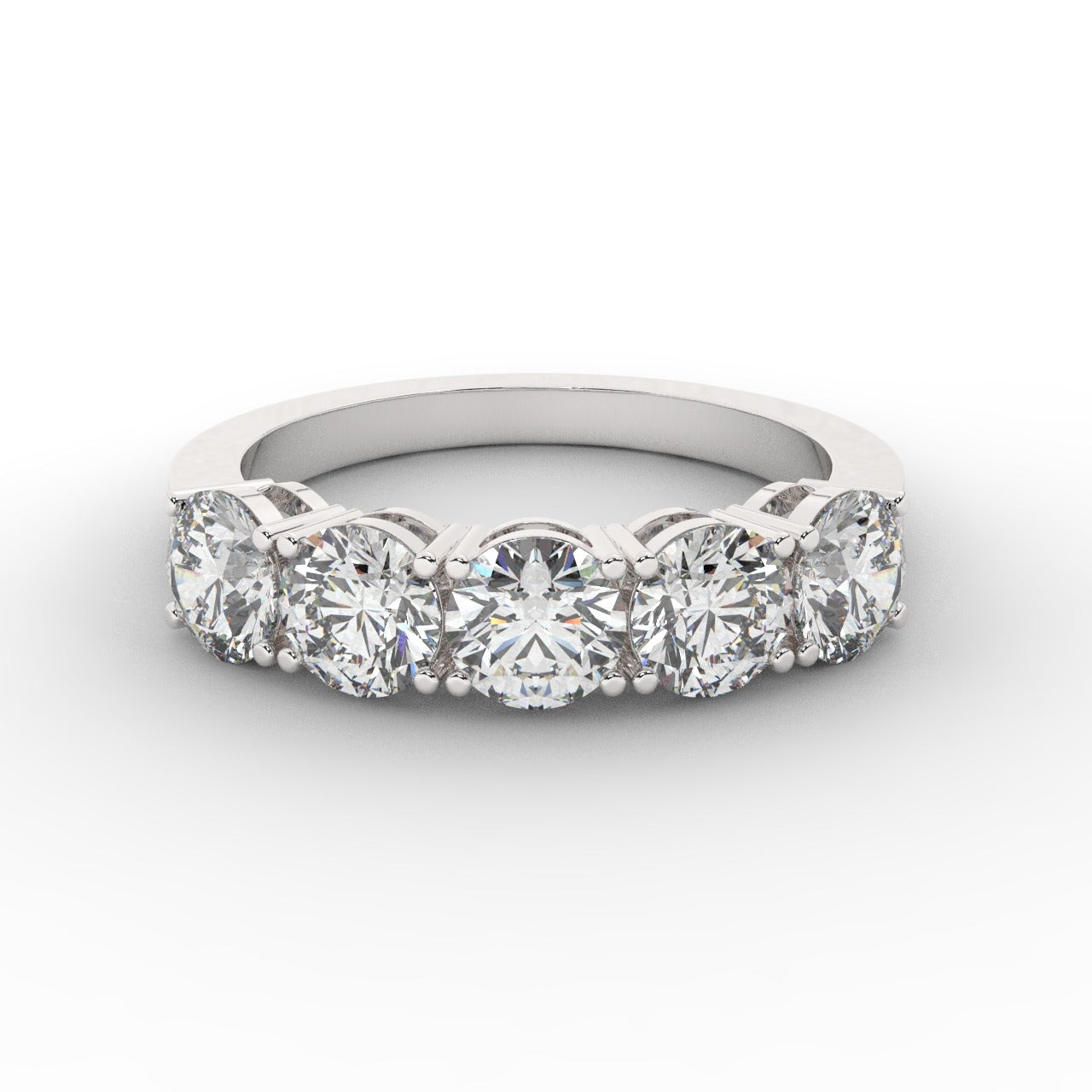 Marilyn Diamond Ring - White Gold 5mm#Metal Colour_White Gold#Stone Size_5mm