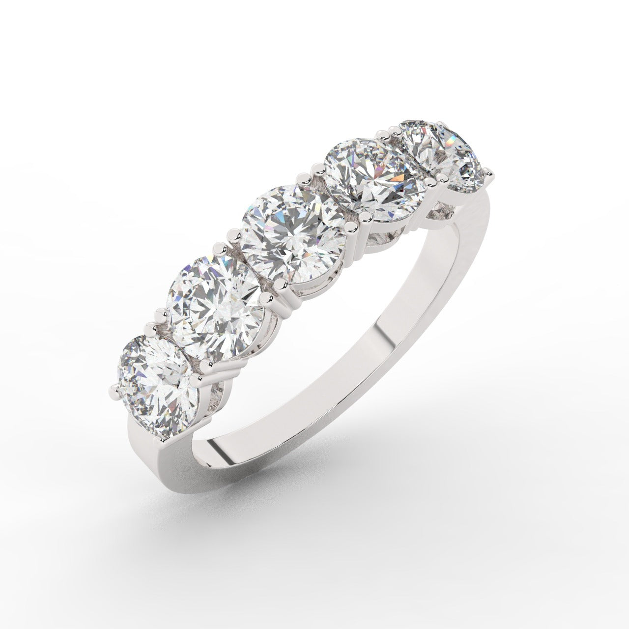 Marilyn Diamond Ring - White Gold 5mm#Metal Colour_White Gold#Stone Size_5mm
