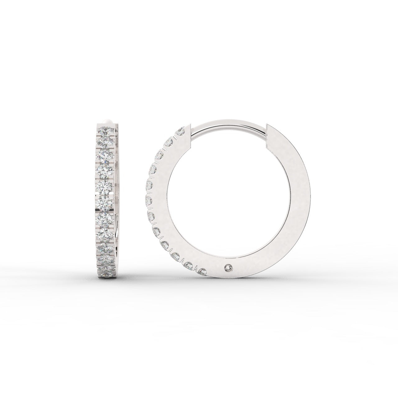 Marilyn Diamond Hoop Earrings - White Gold#Metal Colour_White Gold