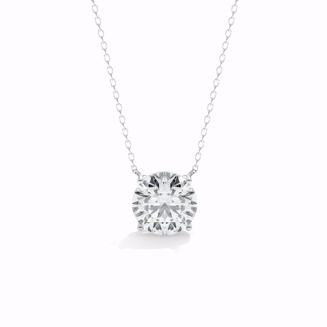 Round Cut Pendant Necklace - video