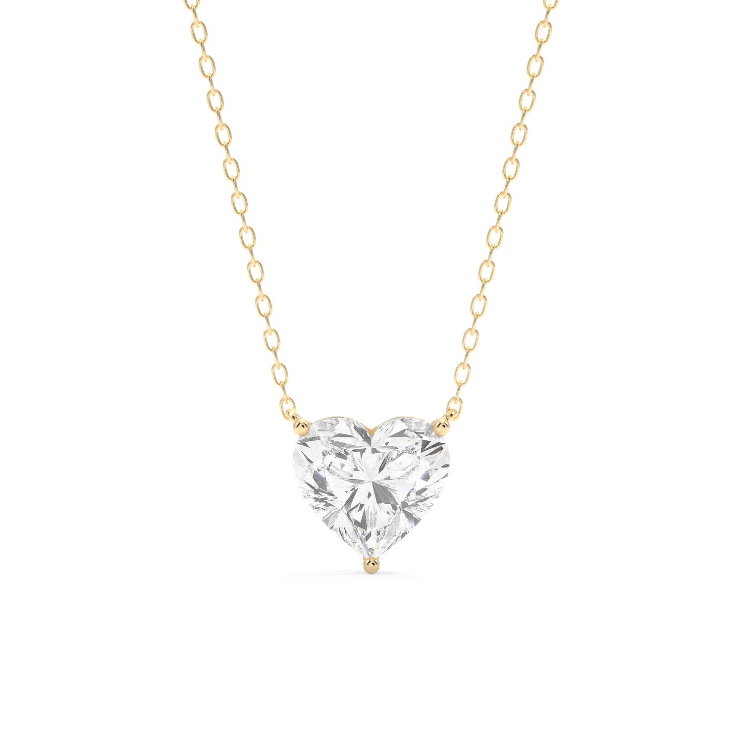 Heart Cut Pendant Necklace - Yellow Gold#Metal Colour_Yellow Gold