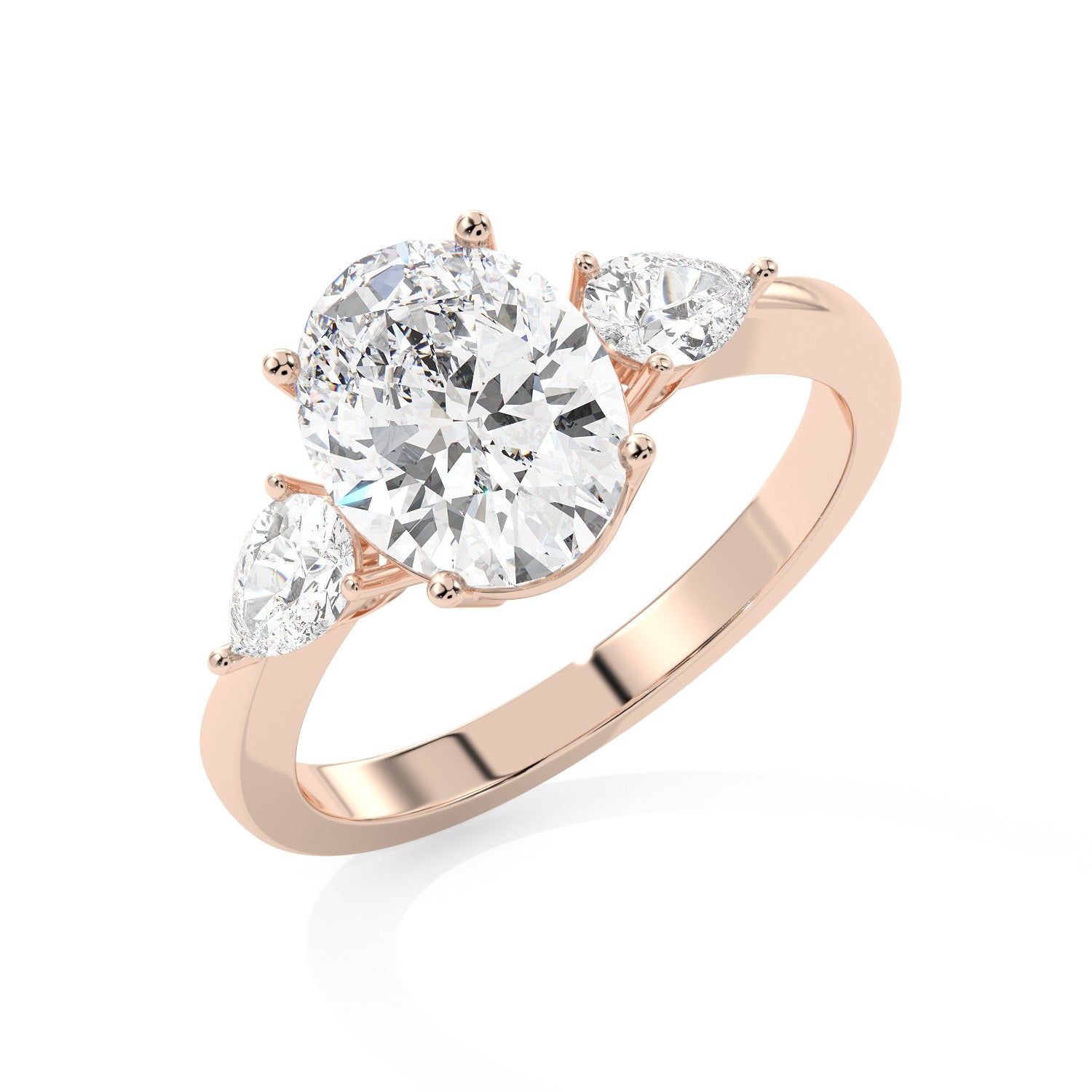 Framed Oval Ring - Rose Gold#Metal Colour_Rose Gold