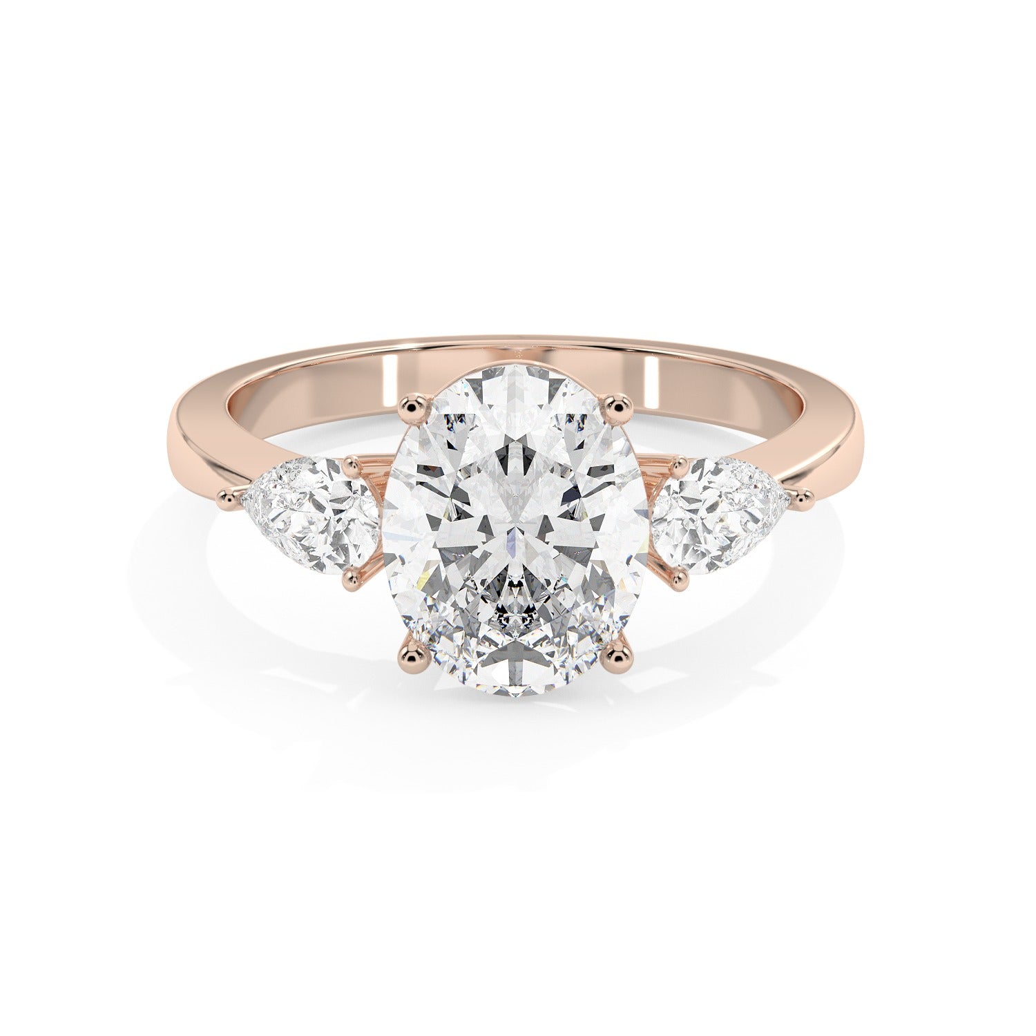 Framed Oval Ring - Rose Gold#Metal Colour_Rose Gold