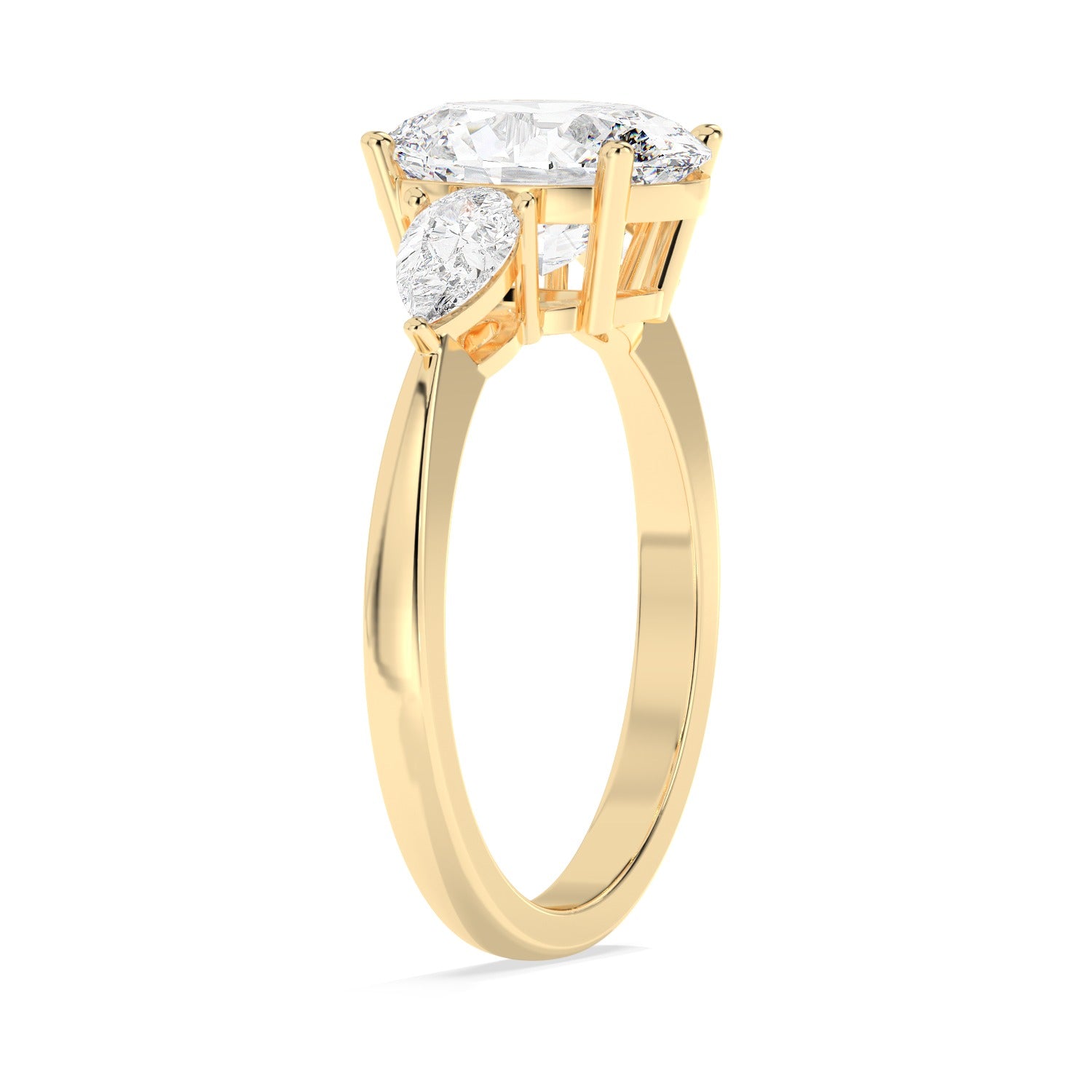 Framed Oval Ring - Yellow Gold#Metal Colour_Yellow Gold