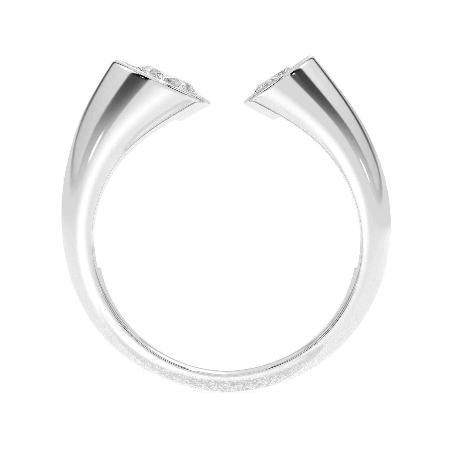 Double Pear Ring - White Gold#Metal Colour_White Gold