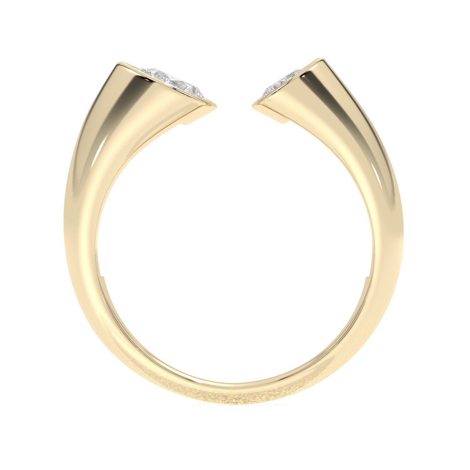 Double Pear Ring - Yellow Gold#Metal Colour_Yellow Gold